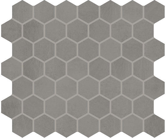 12x10 Moroccan Concrete Hexagon  Mosaic Concrete-Look Matte Smooth Porcelain Tile Gray