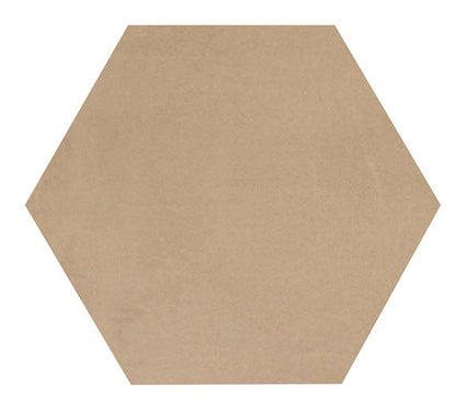 12x10 Moroccan Concrete Hexagon  Mosaic Concrete-Look Matte Smooth Porcelain Tile Yellow Brown