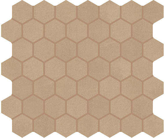 12x10 Moroccan Concrete Hexagon  Mosaic Concrete-Look Matte Smooth Porcelain Tile Yellow Brown