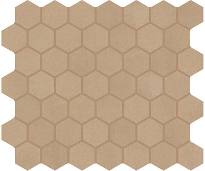 12x10 Moroccan Concrete Hexagon  Mosaic Concrete-Look Matte Smooth Porcelain Tile Yellow Brown