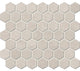11/2x11/2 Primstone Hexagon  Mosaic Stone-Look Matte Smooth Porcelain Tile Beige