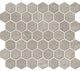 11/2x11/2 Primstone Hexagon  Mosaic Stone-Look Matte Smooth Porcelain Tile Solid Gray