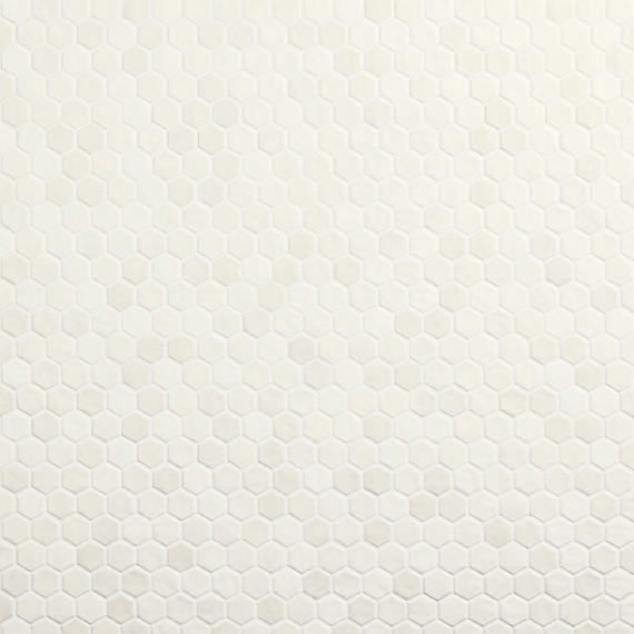 11/2 Studio Haven Hexagon  Mosaic Solid-Color Matte Smooth Ceramic Tile Cream White