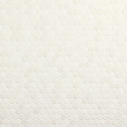 11/2 Studio Haven Hexagon  Mosaic Solid-Color Matte Smooth Ceramic Tile Cream White