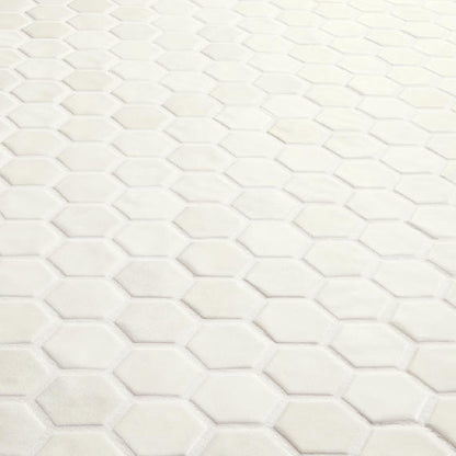 11/2 Studio Haven Hexagon  Mosaic Solid-Color Matte Smooth Ceramic Tile Cream White
