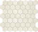 11/2 Studio Haven Hexagon  Mosaic Solid-Color Matte Smooth Ceramic Tile Ivory Cream