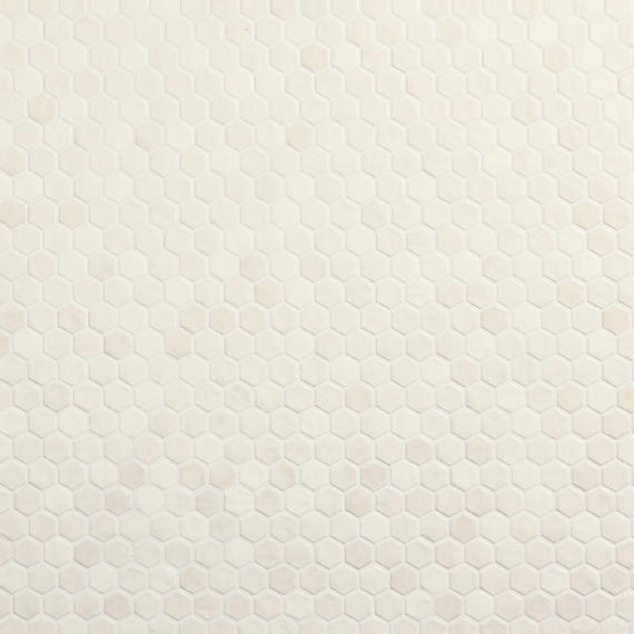 11/2 Studio Haven Hexagon  Mosaic Solid-Color Matte Smooth Ceramic Tile Ivory Cream