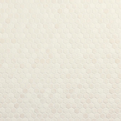11/2 Studio Haven Hexagon  Mosaic Solid-Color Matte Smooth Ceramic Tile Ivory Cream