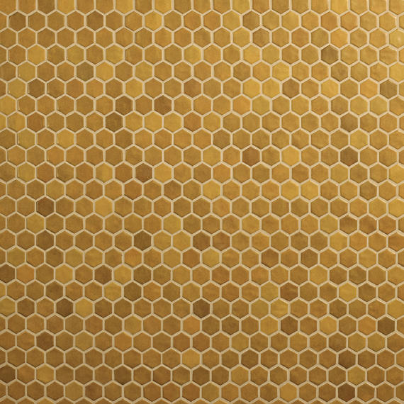 11/2 Studio Haven Hexagon  Mosaic Solid-Color Matte Smooth Ceramic Tile Golden Beige