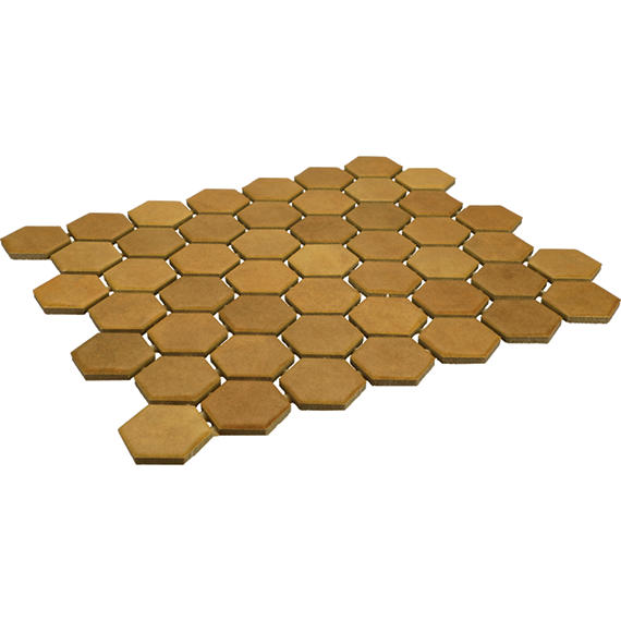 11/2 Studio Haven Hexagon  Mosaic Solid-Color Matte Smooth Ceramic Tile Golden Beige