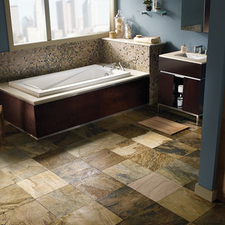 Sandstone Blend - 16x16 Slate Random Pattern Stone-Look Matte Riven Slate Tile