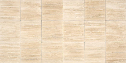 16x16 Travertine Grid Natural Travertine-Look Honed Natural Travertine Tile Sand Beige