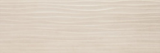 16x48 Materika Wave  Natural Concrete-Look Matte Textured Ceramic Tile Cream Beige