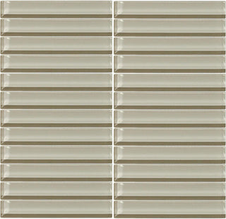 12x12 Color Wave Straight Joint Mosaic Solid-Color Glossy Smooth Glass Tile