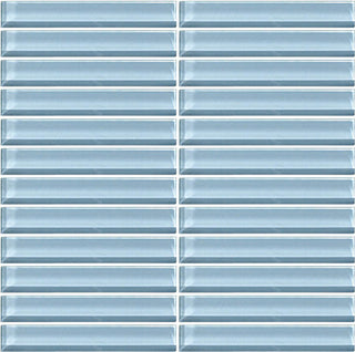 12x12 Color Wave Straight Joint Mosaic Solid-Color Glossy Smooth Glass Tile