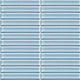 1x6 Color Wave Straight Joint  Mosaic Solid-Color Glossy Smooth Glass Tile Light Blue