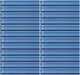 1x6 Color Wave Straight Joint  Mosaic Solid-Color Glossy Smooth Glass Tile Blue
