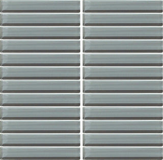 12x12 Color Wave Straight Joint Mosaic Solid-Color Glossy Smooth Glass Tile