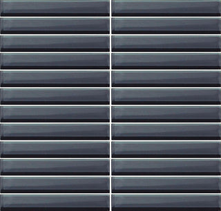 12x12 Color Wave Straight Joint Mosaic Solid-Color Glossy Smooth Glass Tile