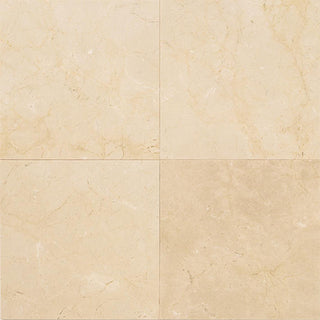 18x18 Marble Grid Medium Veining Natural Marble-Look Polished Smooth Marble Tile
