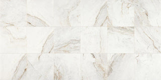 18x18 Marble Grid Intense Veining Natural Marble-Look Polished Smooth Marble Tile