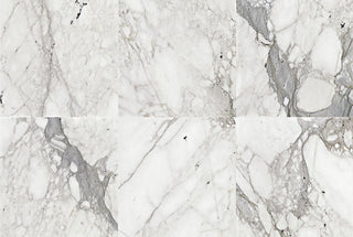 18x18 Marble Grid Intense Veining Natural Marble-Look Polished Smooth Marble Tile