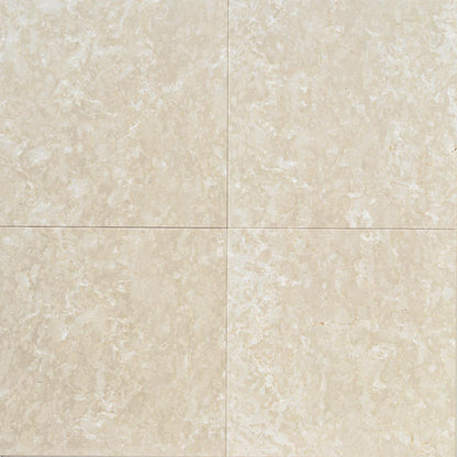 18x18 Marble Grid  Natural Marble-Look Polished Smooth Marble Tile Cream Beige