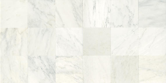 18x18 Marble Grid Intense Veining Natural Marble-Look Honed Smooth Marble Tile White Gray