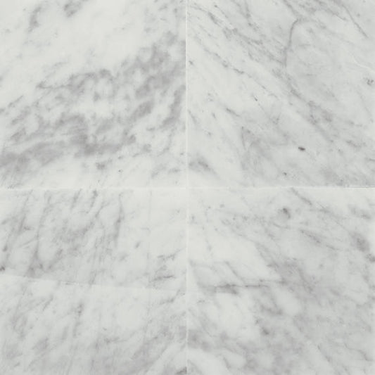 18x18 Marble Grid Intense Veining Natural Marble-Look Polished Smooth Marble Tile White Marble
