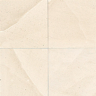 18x18 Limestone Grid Light Veining Patterned Stone-Look Honed Smooth Limestone Tile