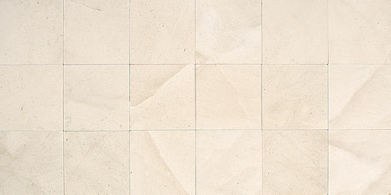 18x18 Limestone Grid Light Veining Patterned Marble-Look Honed Smooth Limestone Tile Cream Beige