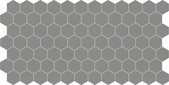 1x1 Keystones Hexagon  Mosaic Solid-Color Matte Smooth Porcelain Tile Soft Gray