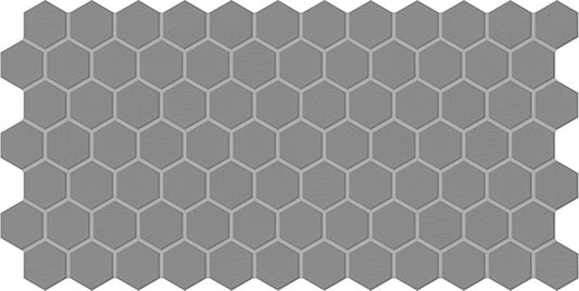 1x1 Keystones Hexagon  Mosaic Solid-Color Matte Smooth Porcelain Tile Soft Gray