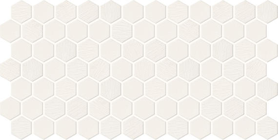 1x1 Keystones Hexagon  Mosaic Solid-Color Matte Smooth Porcelain Tile Pure White