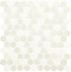 1 Uptown Glass Hexagon  Mosaic Solid-Color Matte Smooth Glass Tile Soft Ivory