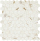 1 Uptown Glass Hexagon  Mosaic Solid-Color Matte Smooth Glass Tile Cream Vein