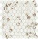 1 Uptown Glass Hexagon  Mosaic Solid-Color Matte Smooth Glass Tile Ivory Brown