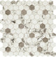 1 Uptown Glass Hexagon Honeycomb  Mosaic Mixed-Color Matte Smooth Glass Tile Ivory Beige