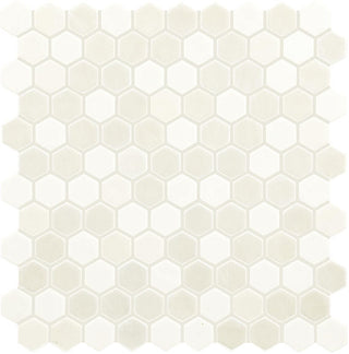 11x12 Uptown Glass Hexagon Mosaic Mixed-Color Matte Smooth Glass Tile