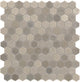1 Uptown Glass Hexagon  Mosaic Mixed-Color Matte Smooth Glass Tile Light Brown
