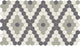 1x1 Unglazed Mosaics Hexagon Diamond  Mosaic Mixed-Color Matte Smooth Porcelain Tile Gray White