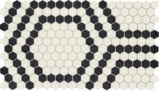 12x21 Unglazed Mosaics Hexagon Mosaic Mixed-Color Matte Smooth Porcelain Tile