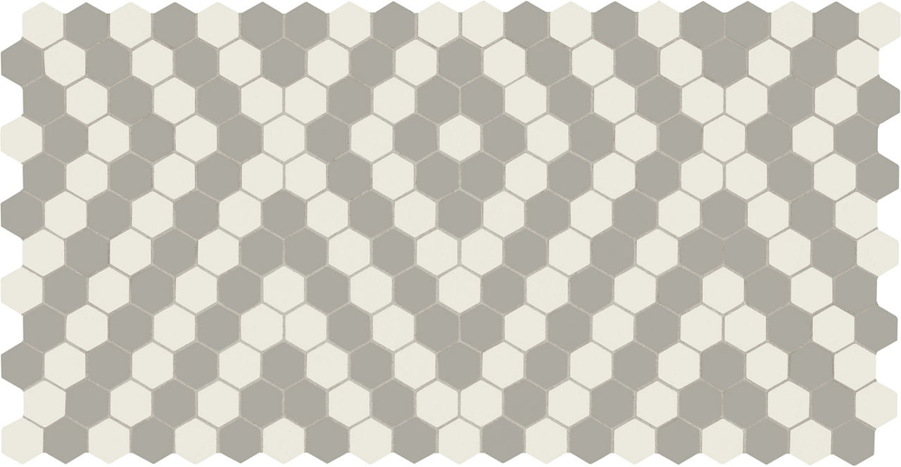 12x21 Unglazed Mosaics Hexagon Mosaic Mixed-Color Matte Smooth Porcelain Tile