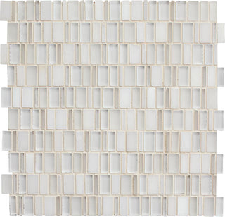 12x12 Clio Mosaics Random Pattern Mosaic Mixed-Material Look Matte Smooth Glass & Stone Tile