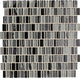 12x12 Clio Mosaics Random Pattern  Mosaic Mixed-Material Look Matte Smooth Glass & Stone Tile Black Gray