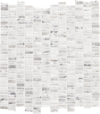 12x12 Marble Random Pattern Mosaic Marble-Look Natural Smooth Marble Tile