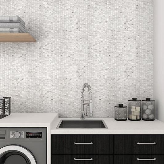 12x12 Marble Random Pattern Mosaic Marble-Look Natural Smooth Marble Tile