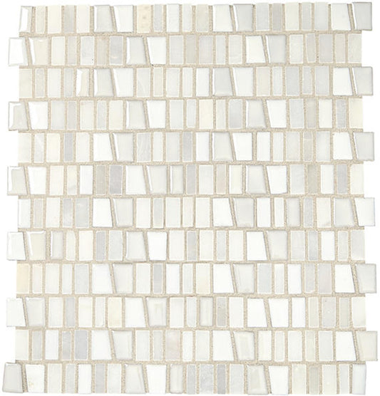 12x12 Midpark Mosaics Trapezoid Random Pattern Mosaic Mixed-Material Look Matte Smooth Porcelain Tile