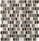 1 Midpark Mosaics Trapezoid Random Pattern  Mosaic Mixed-Material Look Matte Smooth Porcelain Tile Black