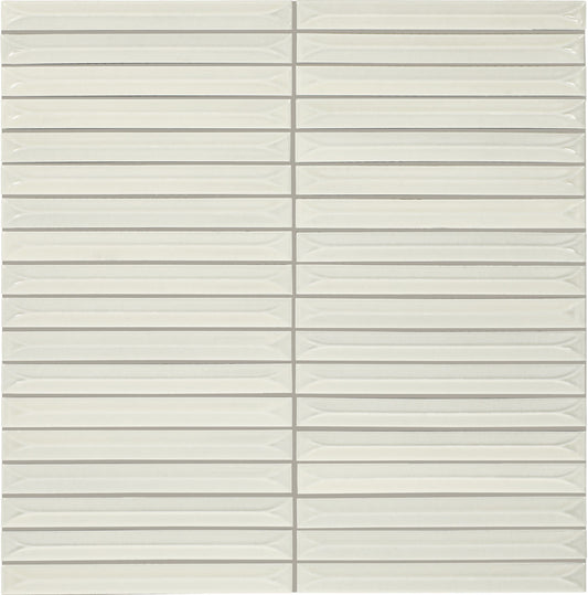 12x12 Artefino Vintage Mosaic Solid-Color Glossy 3D-Geometric Pyramid Porcelain Tile